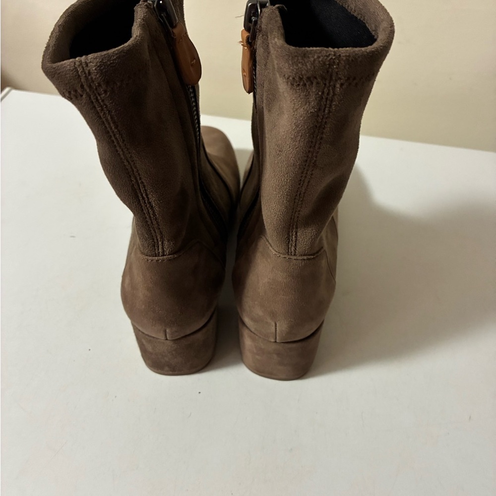 Gentle Souls Tan Suede Ankle Booties - Picture 3 of 5